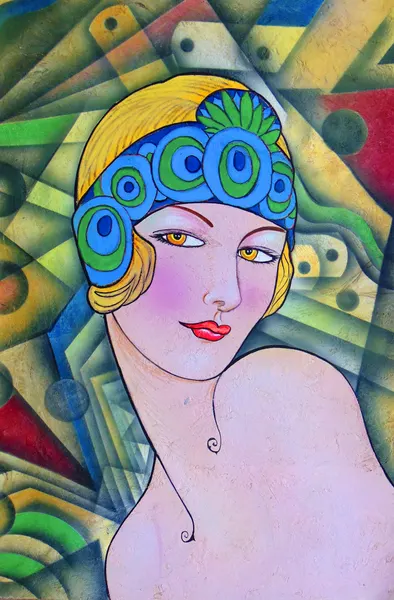 Art Deco Flapper Portrait by Ricardo Maya