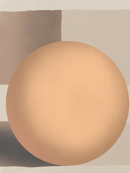 Soft Peach Abstraction by Little Dean