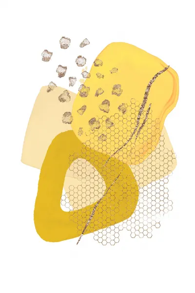 Honey Gold Abstract by Sally Ann Moss