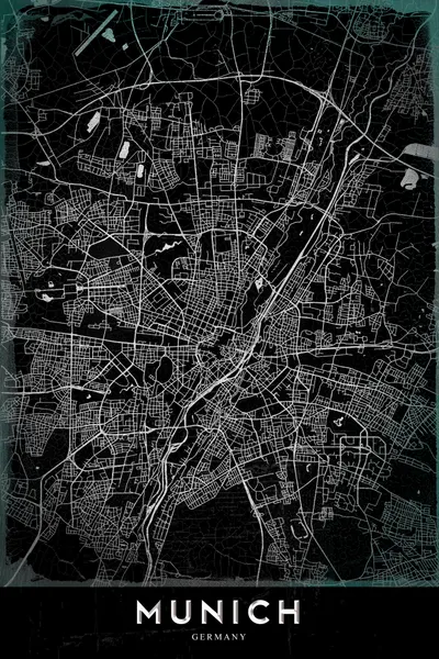 Munich Dark City Map by StudioSix