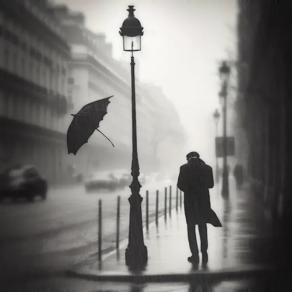 Lonely Paris Rain by Marcin Michalowski