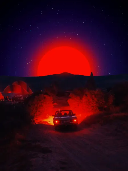 Red Sun Night Drive by Ritvik takkar
