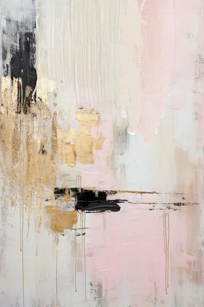 Blush Gold Abstract by Sally Ann Moss