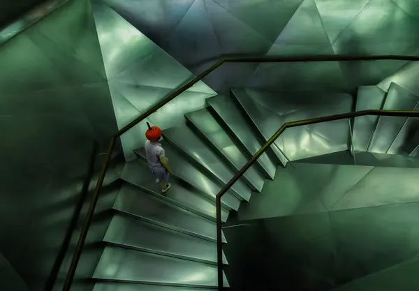 Descending Pumpkin Head by Alfonso Novillo