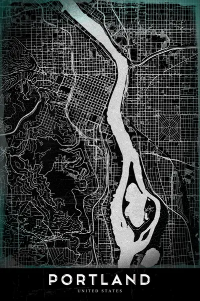 Modern Portland City Map by StudioSix