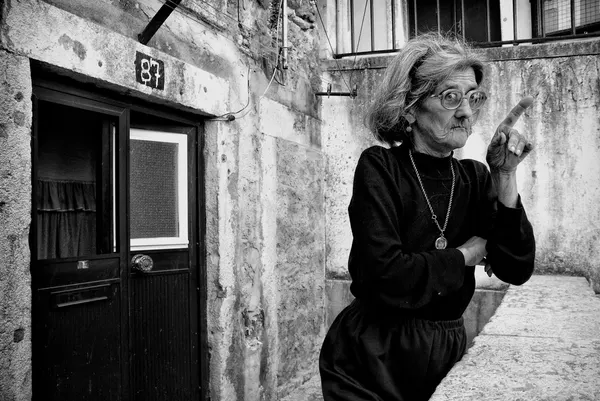 Wise Woman Points Finger by Fernando Alves