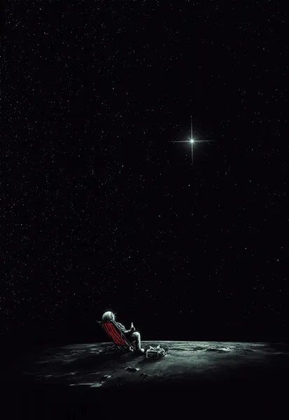 Astronaut Star Gazer by Nicebleed