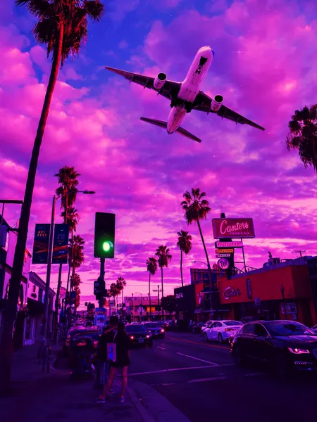 Pink Sky City Flight by Ritvik takkar