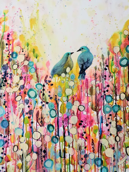 Dreamy Garden Birds by Sylvie Demers