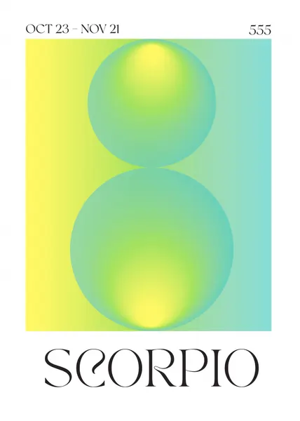 Scorpio Zodiac Gradient by Valeria Castillo