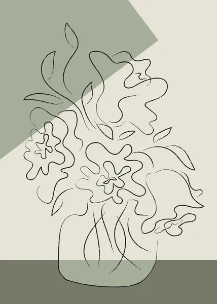 Modern Floral Vase by Pictufy Studio II
