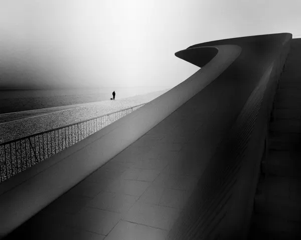 Curved Promenade Solitude by Olavo Azevedo
