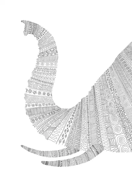 Zentangle Elephant Trunk by Florent Bodart