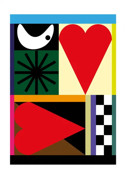 Vibrant Geometric Love by Frances Collett