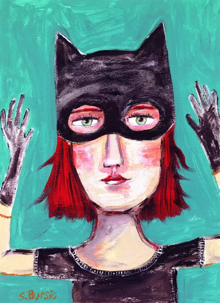 Whimsical Cat Mask by Sharyn Bursic