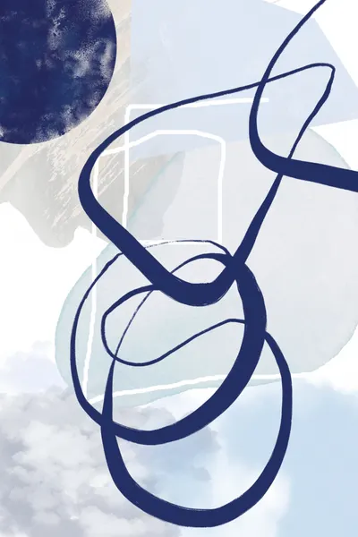 Lines of Blue-2 by Sally Ann Moss