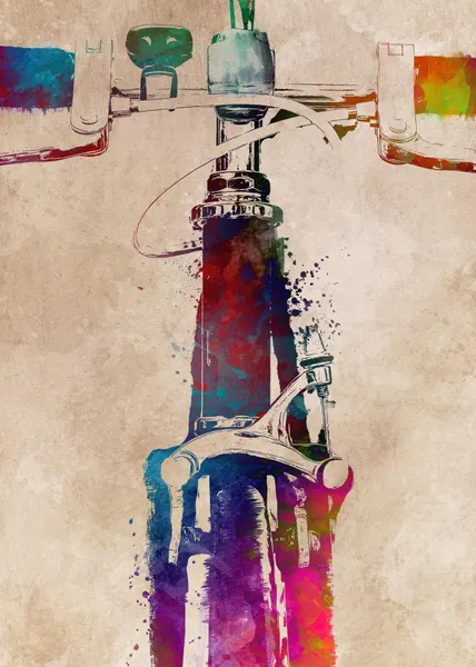 Colorful Retro Bicycle by Justyna Jaszke
