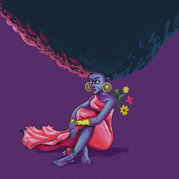 Flowering Purple Goddess by Joshua msonthe