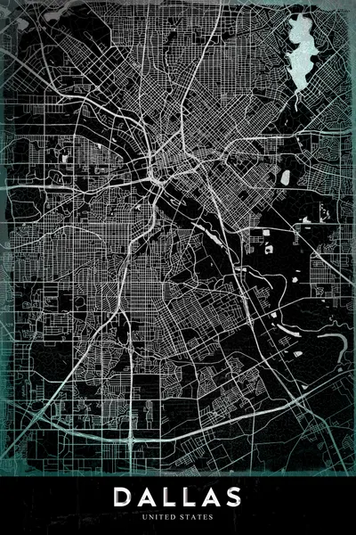 Modern Dallas City Map by StudioSix