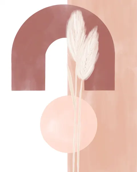 Soft Pampas Abstract by Ivy Green Illustrations
