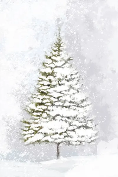 Snowy Winter Tree by Rosana Laiz Blursbyai
