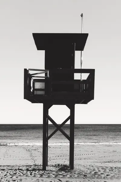 Black And White Beach Stand by Pictufy Studio III