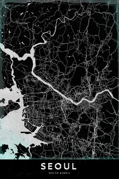 Seoul Night Map by StudioSix