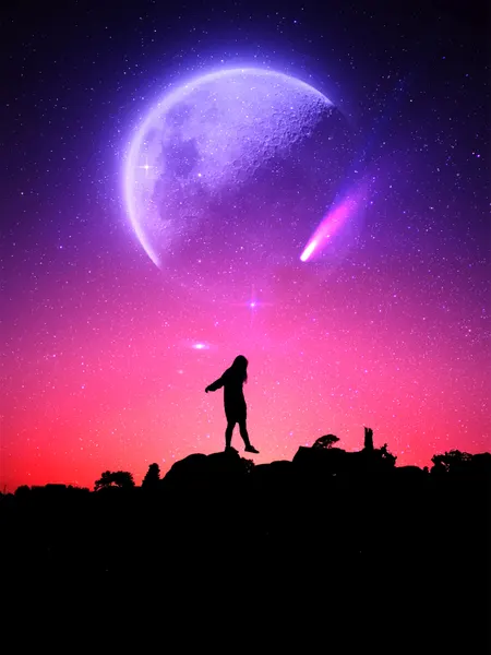 Purple Moon Stargazer by Ritvik takkar