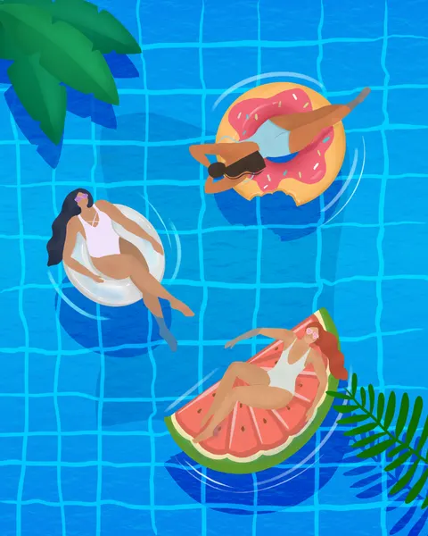 Pool Ladies by Petra Lizde
