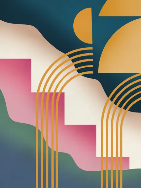 Retro Geometric Arches by Little Dean