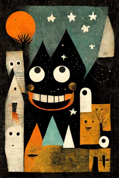 Whimsical Nightscape by Treechild