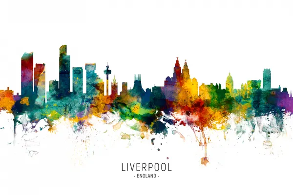 Vibrant Liverpool Skyline by Michael Tompsett