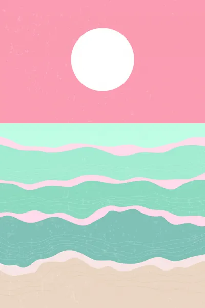 Pink Sky Ocean Waves by jay stanley