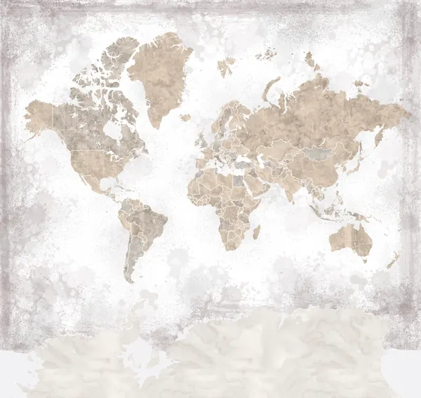 Watercolor World Map by Rosana Laiz Blursbyai
