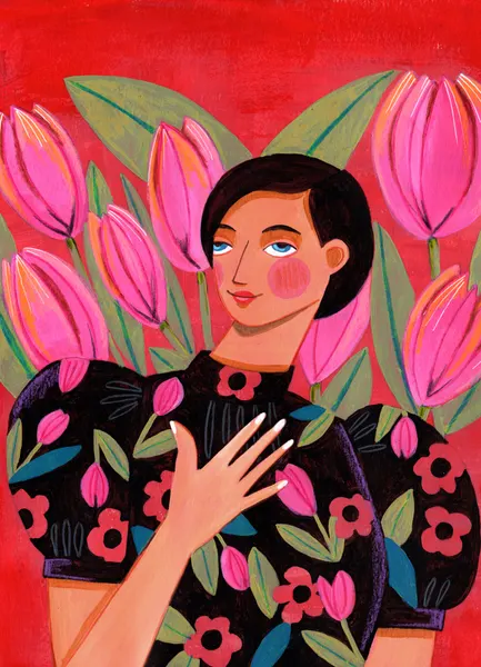 Abstract Modern Woman Portrait by Caroline Bonne Müller