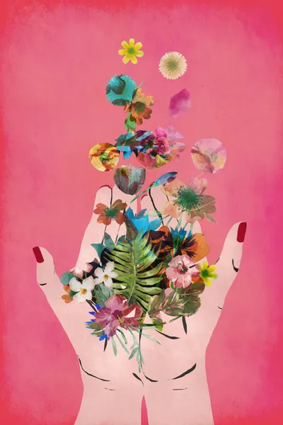 Blooming in Hands by Treechild