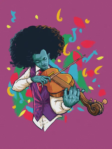 Vibrant Violinist Music by Joshua msonthe