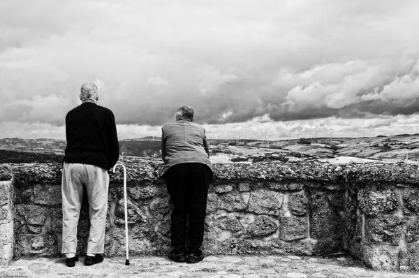 Two Seniors Quiet Landscape by Raffaele Maglione