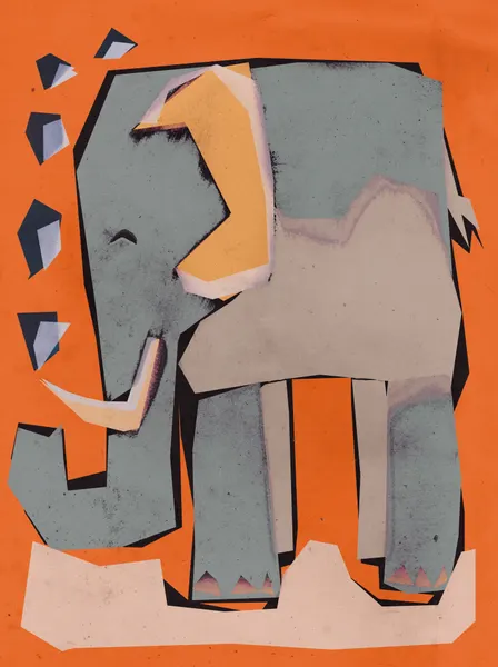 Geometric Elephant by Treechild