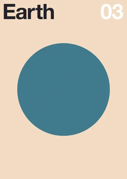 Minimalist Blue Planet by Florent Bodart