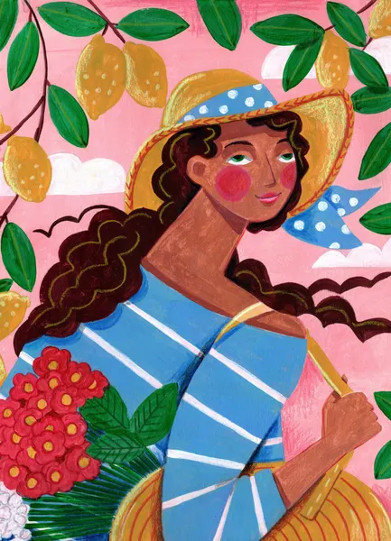 Portrait woman in Amalfi coast Italy by Caroline Bonne Müller