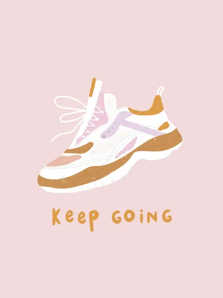Pink Keep Going Sneaker by Aislinn Simmonds