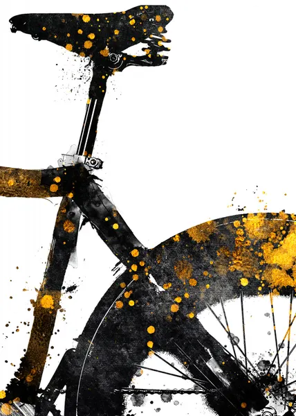 Golden Splatter Bicycle by Justyna Jaszke