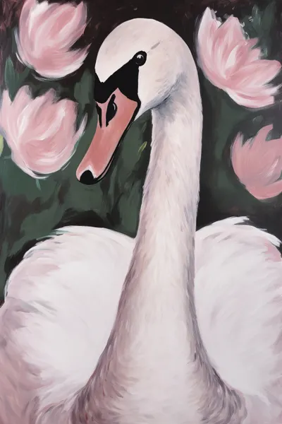 Swan In The Pond by Treechild