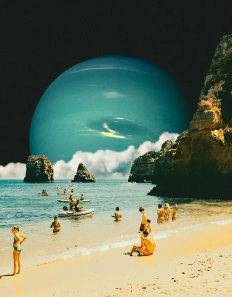 Space Beach by Taudalpoi