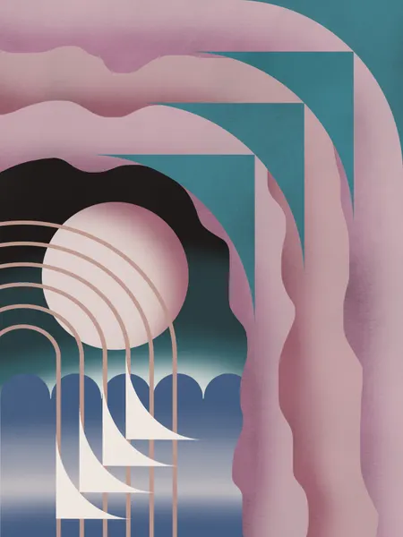 Pastel Geometric Horizon by Little Dean