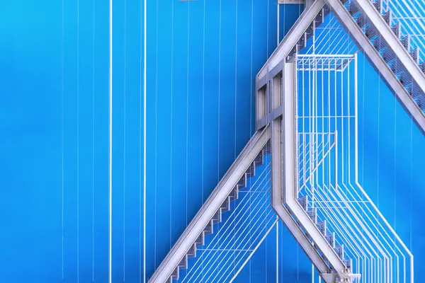 Modern Blue Stairway by Laura Mexia