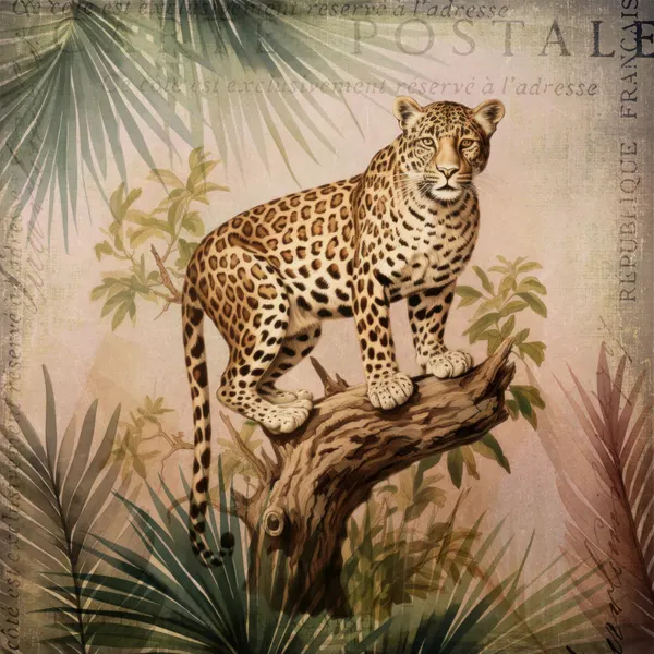 Vintage Jungle Leopard by Andrea Haase