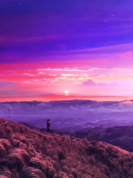 Vibrant Hilltop Sunset by Ritvik takkar