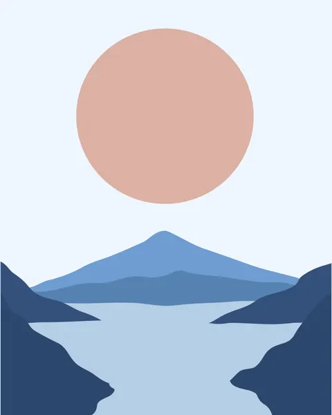Serene Mountain Lake Sun by KsanaKalpa